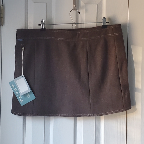 Purnell Brown Wool Zip Skirt Sz 12 NWT - Picture 7 of 9